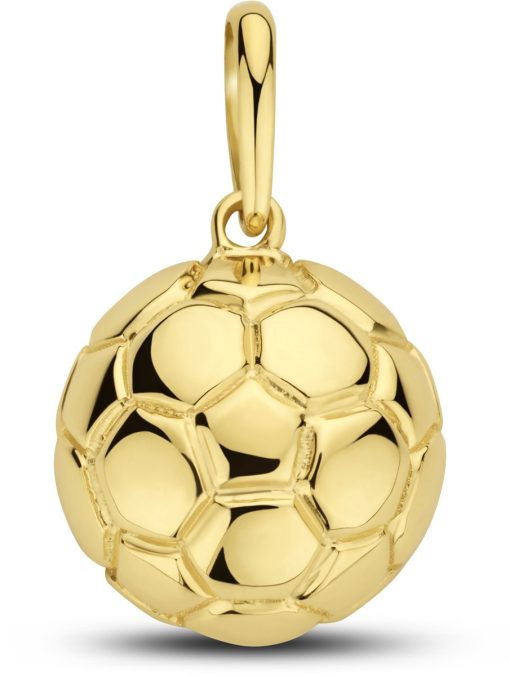 New Bling | 14KY pendant football 10mm | Nu te koop bij 14Karaats.nl | 10001091-Pendants