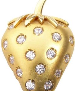 Christian | Gouden aardbei hanger met zirkonia | Nu te koop bij 14Karaats.nl | 10001091-Pendants