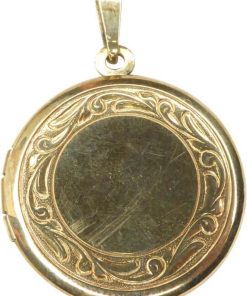 Christian | Geel gouden medaillon classic | Nu te koop bij 14Karaats.nl | 10001091-Pendants