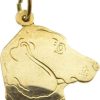 Christian | Gouden hond hoofd hanger | Nu te koop bij 14Karaats.nl | 10001091-Pendants