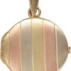 Christian | Tri color gouden medaillon hanger | Nu te koop bij 14Karaats.nl | 10001091-Pendants