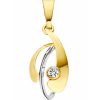 Mori | Mori Gold 14krt geel-/witgouden hanger met 0