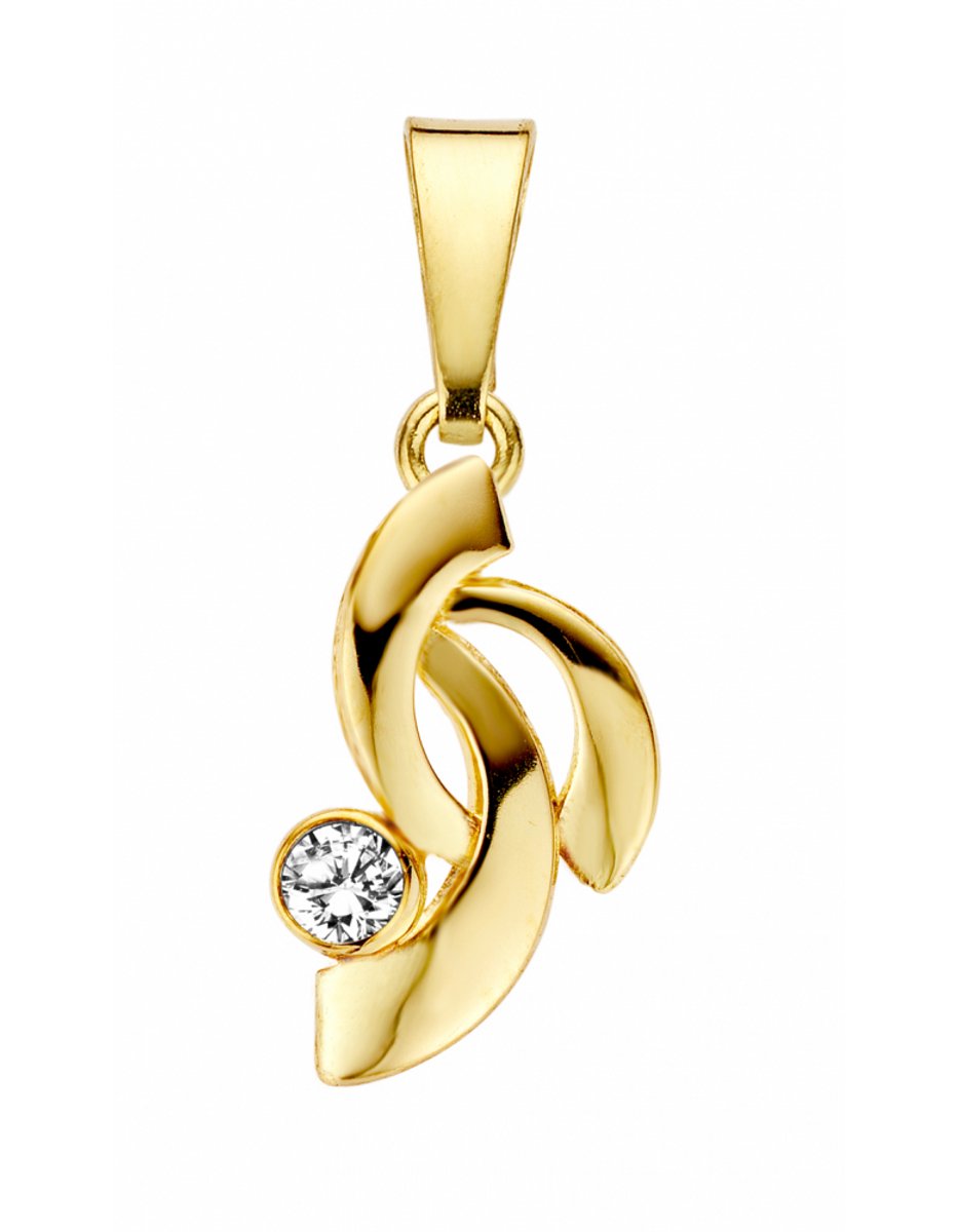 Mori | Mori Gold 14krt geelgouden hanger met 0 Mori | Mori Gold 14krt geelgouden hanger met 0