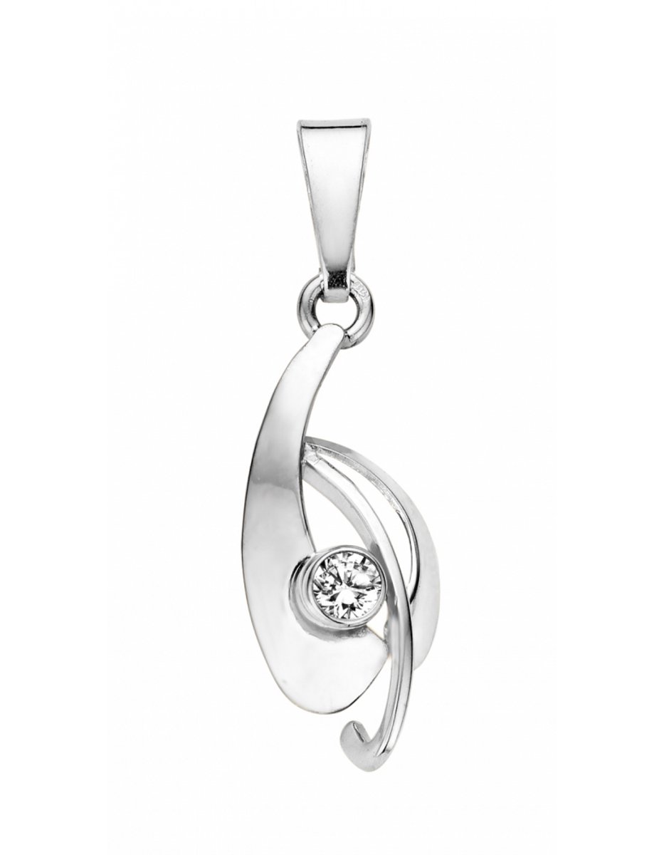 Mori | Mori Gold 14krt witgouden hanger met zirkonia Mori | Mori Gold 14krt witgouden hanger met zirkonia