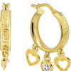 Zwartevalk | Juwelier Zwartevalk - 14 karaat gouden bedel oorbellen met zirkonia 12.055/19mm-- | Nu te koop bij 14Karaats.nl | 10001087-Earrings/Body-piercing Jewellery