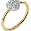 Jonline | Schitterende 14K Gouden Ring Hart met Zirkonia's 17.75 mm. (maat 56) | Nu te koop bij 14Karaats.nl | 10001092-Rings
