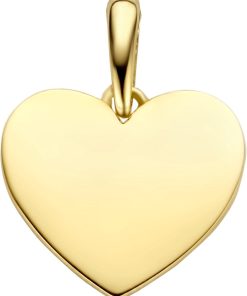 New Bling | New Bling 9NBG-0243 Gouden Hangertje - Dames - Hartje - 11 x 10 mm - Glad - Bedel - 14 Karaat - Goud | Nu te koop bij 14Karaats.nl | 10001091-Pendants