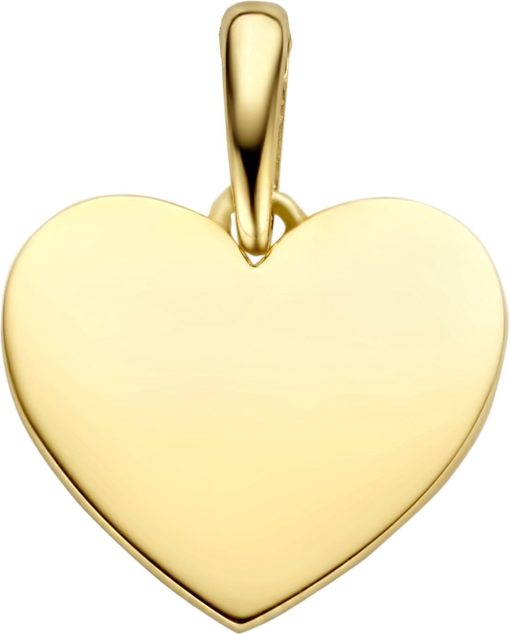 New Bling | New Bling 9NBG-0243 Gouden Hangertje - Dames - Hartje - 11 x 10 mm - Glad - Bedel - 14 Karaat - Goud | Nu te koop bij 14Karaats.nl | 10001091-Pendants