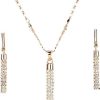 QoF | Goudkleurig Staafjes Oostenrijks Kristallen Oorbellen en Hanger sets | Nu te koop bij 14Karaats.nl | 10001388-Jewellery Variety Packs