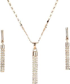 QoF | Goudkleurig Staafjes Oostenrijks Kristallen Oorbellen en Hanger sets | Nu te koop bij 14Karaats.nl | 10001388-Jewellery Variety Packs